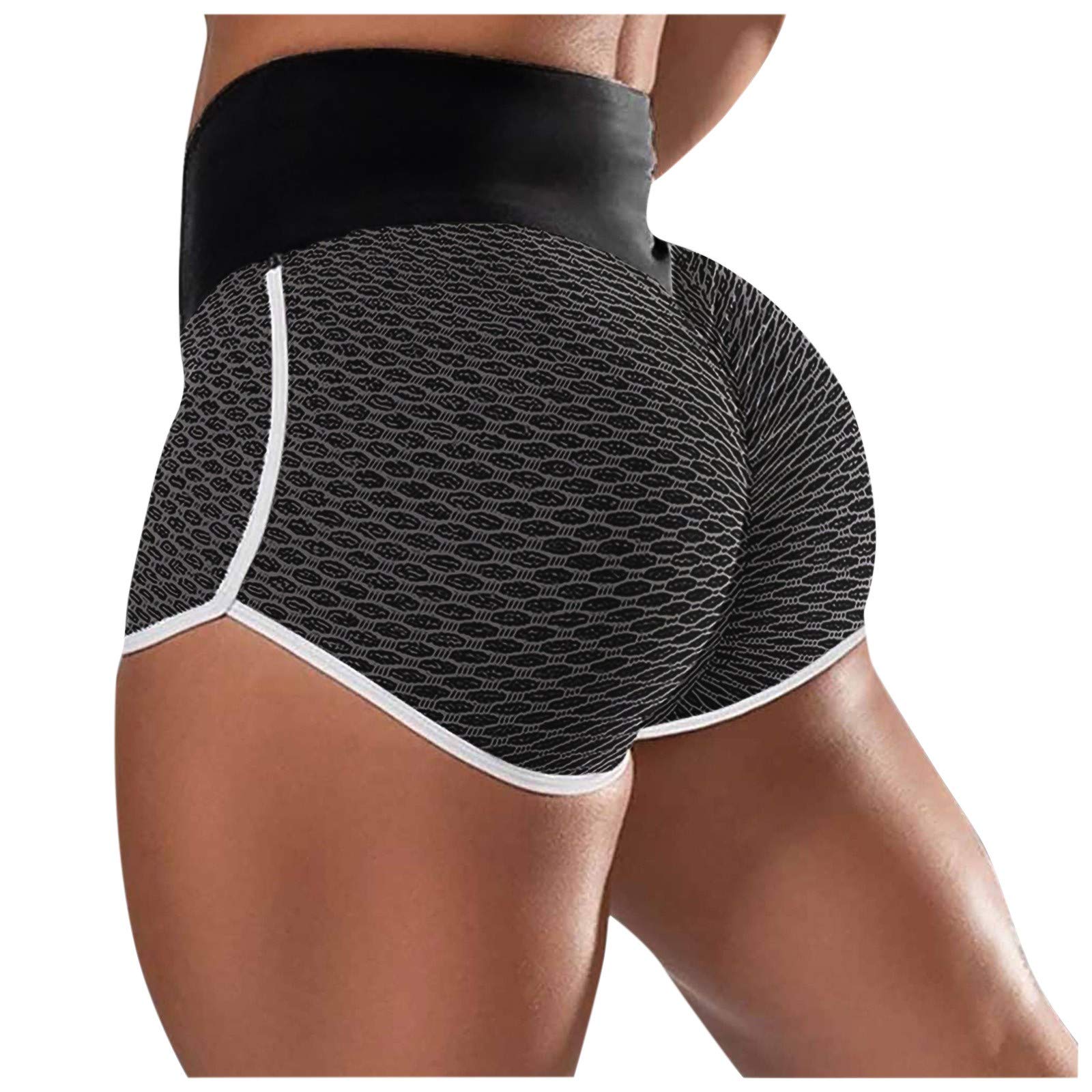 High Waisted Yoga Shorts for Women with Pockets - Tummy Control Workout Shorts for Running, Gym & Home Exercise - Stretchy Skinny Activewear for Yoga & Casual Wear