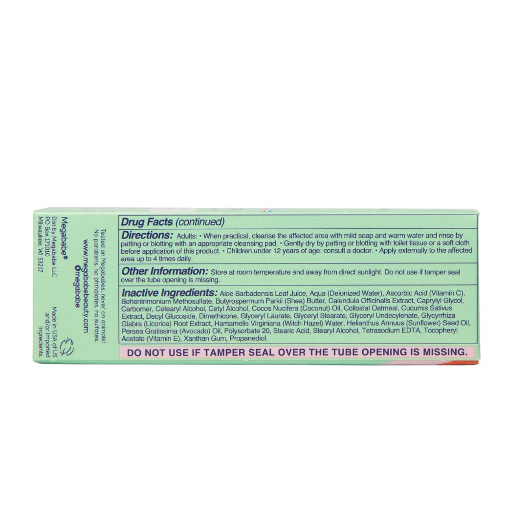 Megababe Hemorrhoidal Ointment with 5% Lidocaine - Fast Acting Pain & Itch Relief for Hemorrhoids - Reduces Swelling & Discomfort - 1.25 oz Tube - Perfect for Postpartum Care & Digestive Health Support