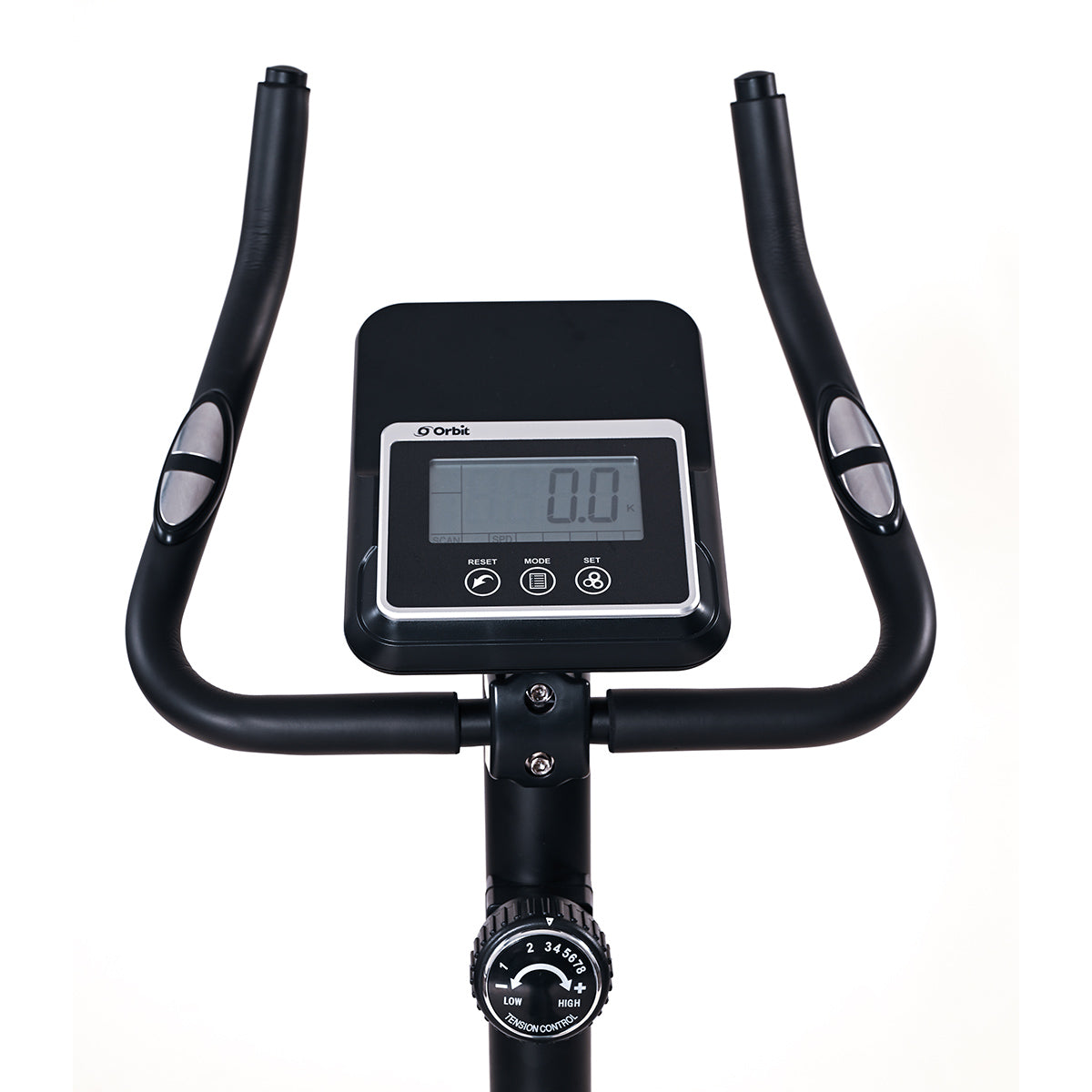 Flo Motion Upright Exercise Bike for Home Gym - Indoor Cycling Bike with LCD Monitor & Adjustable Resistance - Perfect for Cardio Workouts, Weight Loss & Fitness Training
