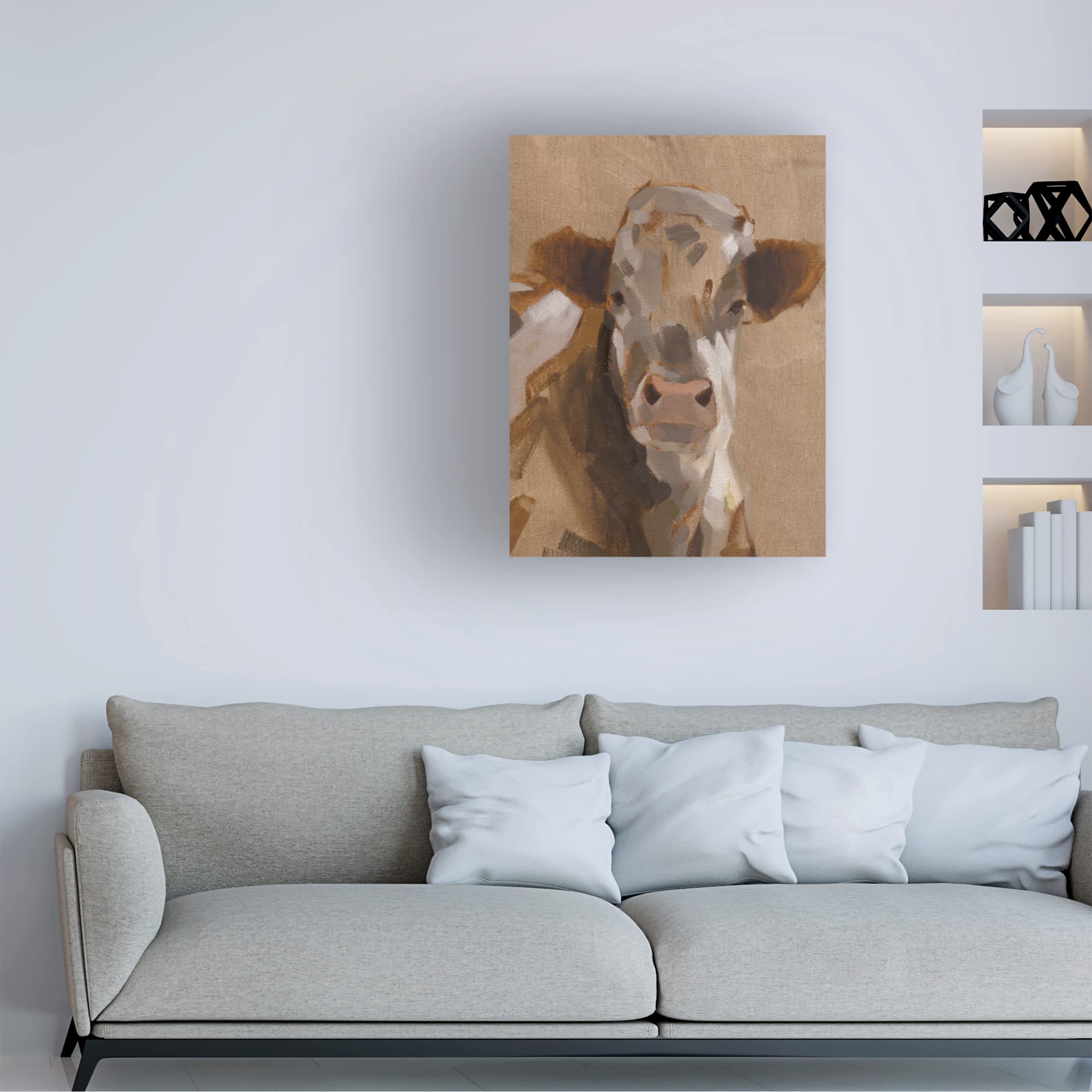 Jacob Green East End Cattle II Canvas Art Print - Premium Trademark Fine Art Wall Decor for Living Room, Bedroom & Office