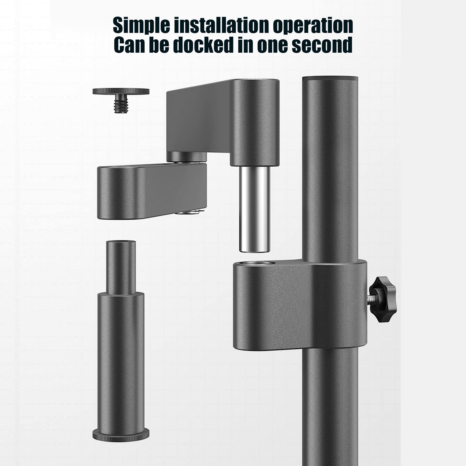 Professional Microscope Stand with Articulating Rotatable Arm & Clamp | Universal Telescoping Boom Arm for Stereo Microscopes, HDMI Cameras & Phones | Perfect for Soldering, Lab Work & Photography