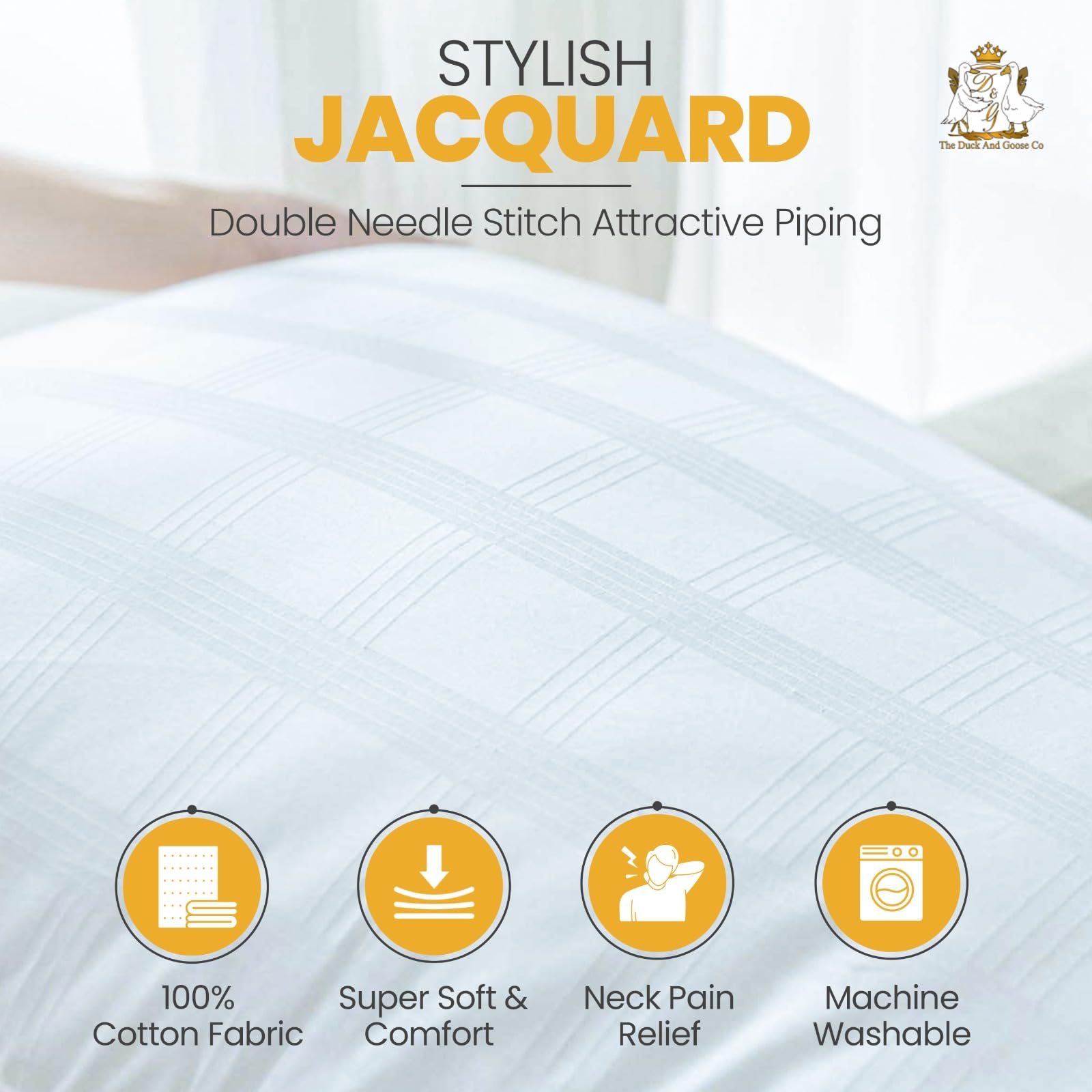 Cooling Plush Down Alternative Pillows - Set of 2 for Back, Stomach & Side Sleepers | Hotel Quality Bedding