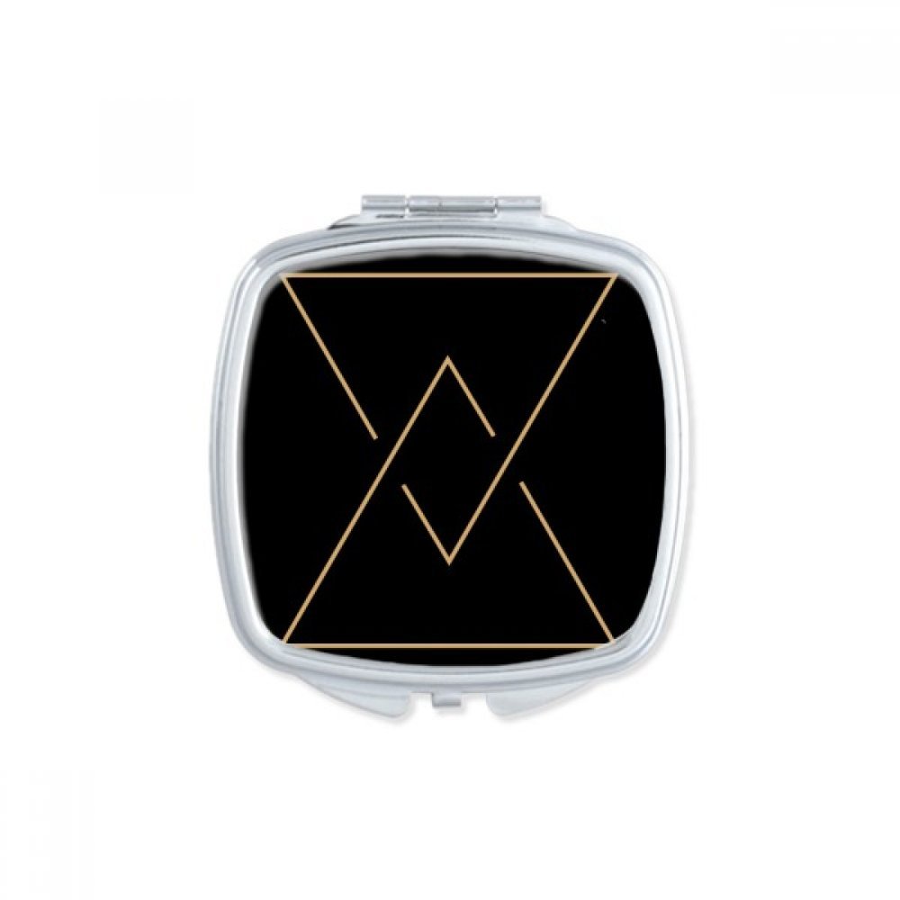 DIYthinker Triangle Symbol Totem Pattern Compact Makeup Mirror - Portable Small Hand Mirror for Women, Girls, Travel & Gift - Perfect for Purse, Makeup Bag, Home & Office Use