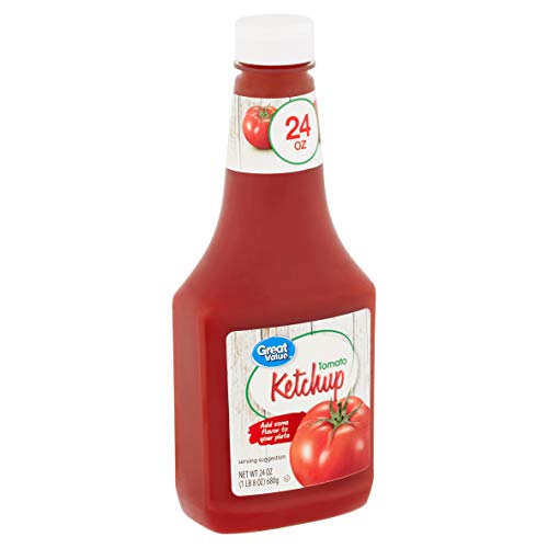 Great Value Tomato Ketchup, 24 oz (2-Pack) - Perfect for Burgers, Hot Dogs & Family BBQs | Thick & Rich Flavor