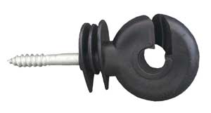 2 Pack of 25 Offset Screw-In Ring Insulators - Heavy Duty Electrical Insulators for Utility Poles, Fence Posts & Outdoor Wiring Projects