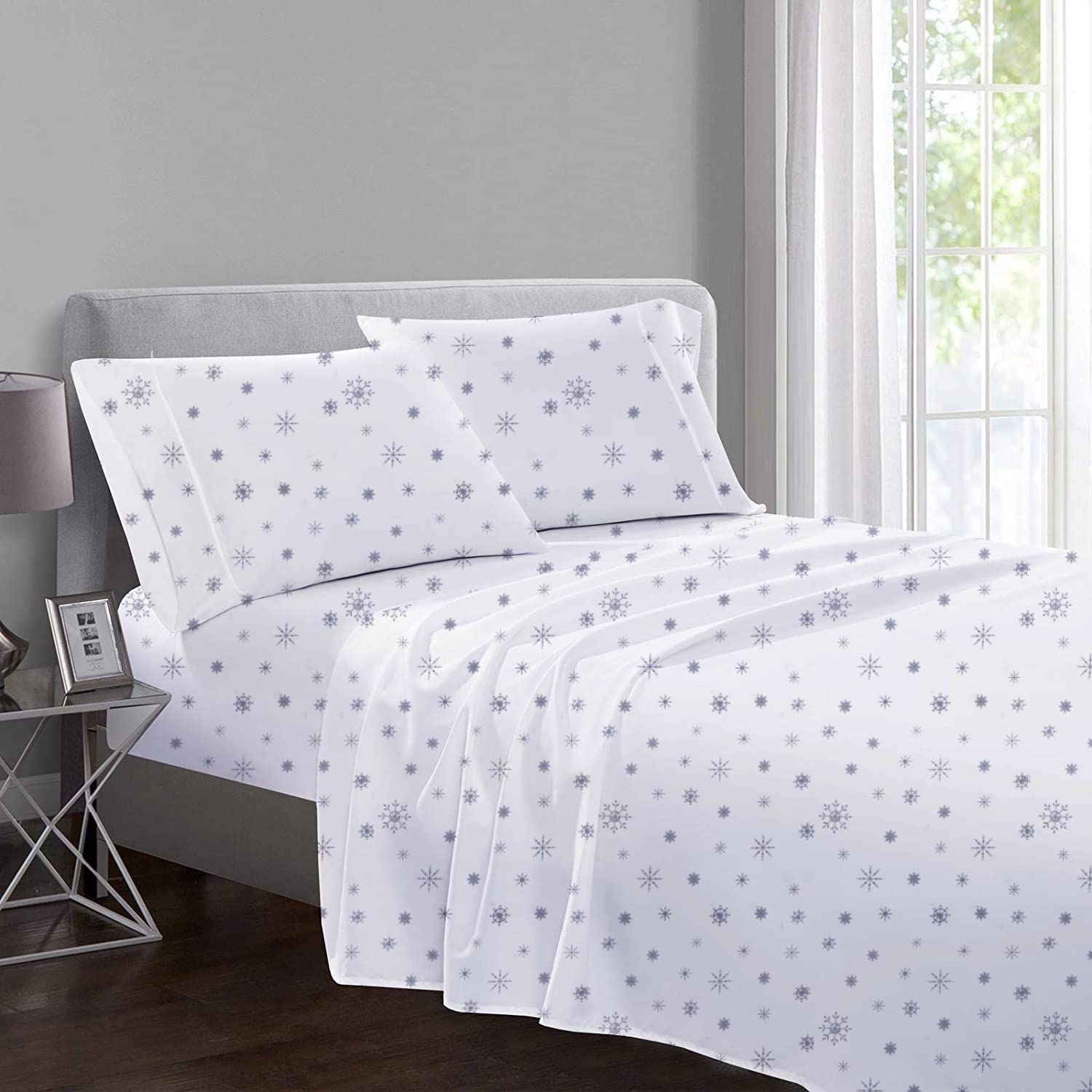 Premium 100% Giza Egyptian Cotton Sheets Set - Queen Size 4-Piece Bedding with Deep Pocket (Fits 18