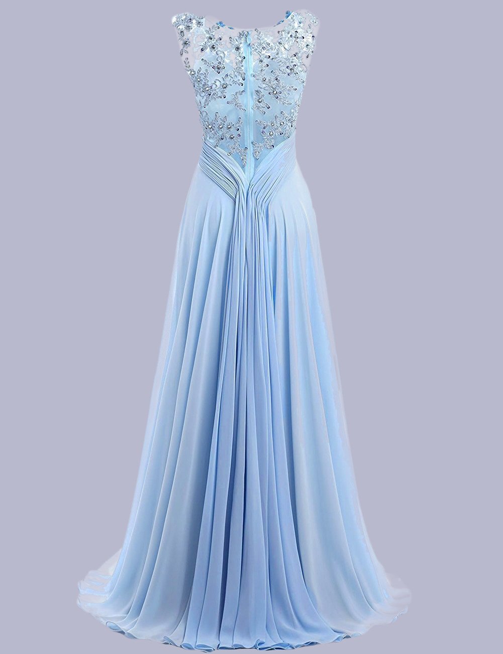 Elegant Long Beaded Chiffon Bridesmaid Dress for Women | Formal Prom Gown | Perfect for Weddings, Evening Parties & Special Occasions
