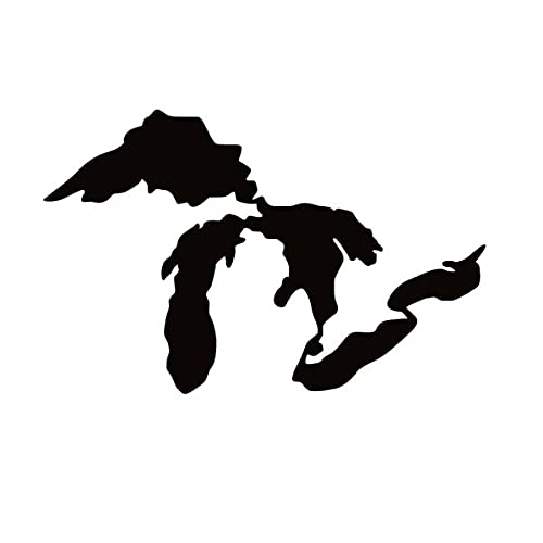GREAT LAKES II Window Decal Sticker - Medium Black Waterfowl Decal for Cars, Trucks & Boats - 7493-SW-1 - Perfect for Hunting Enthusiasts & Outdoor Lovers