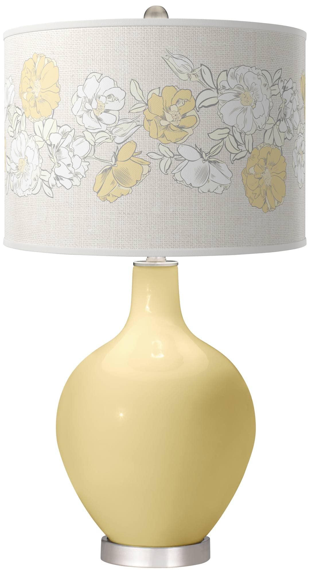 Color + Plus Butter Up Rose Bouquet OVO Table Lamp - Romantic Bedside Lighting for Bedroom, Living Room & Dorm Decor