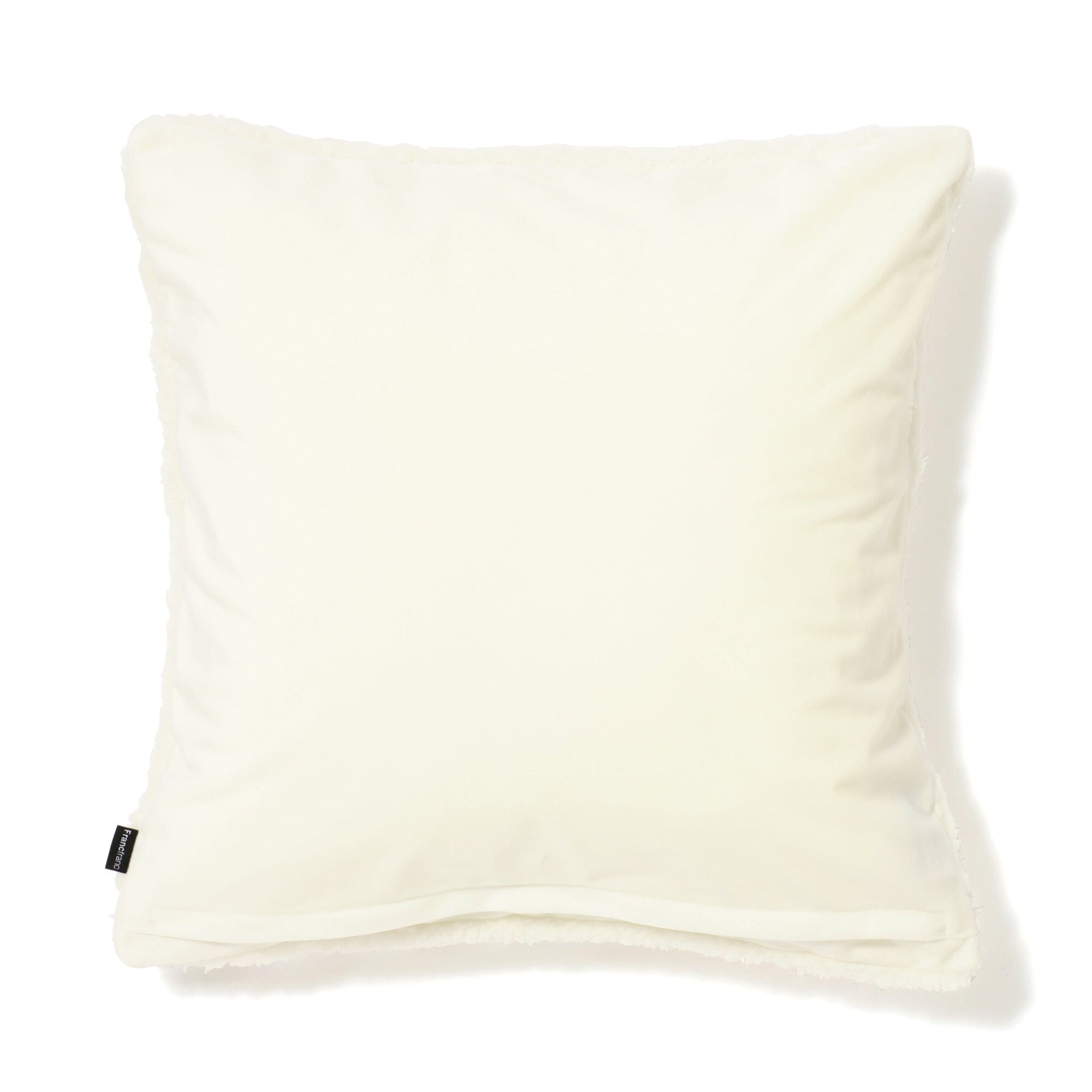 Premium Fur ABC Cushion Cover 18x18 Inches - Soft & Luxurious White Decorative Pillow Case for Sofa, Bed, Living Room - Home Decor & Cozy Comfort