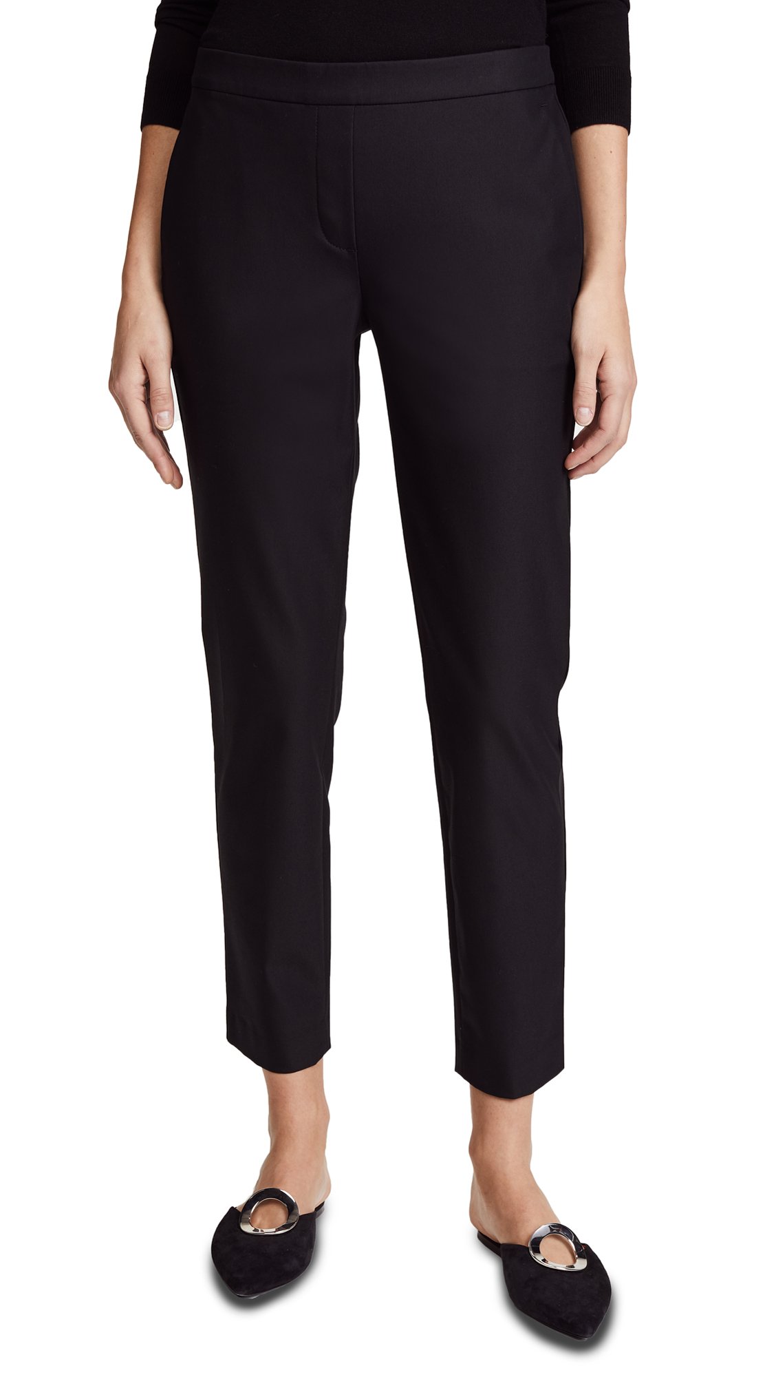 Theory Women's Approach Thaniel Pants - High Waisted Slim Fit Dress Pants for Work & Office | Professional Business Attire for Women | Perfect for Formal Events, Interviews & Corporate Wear