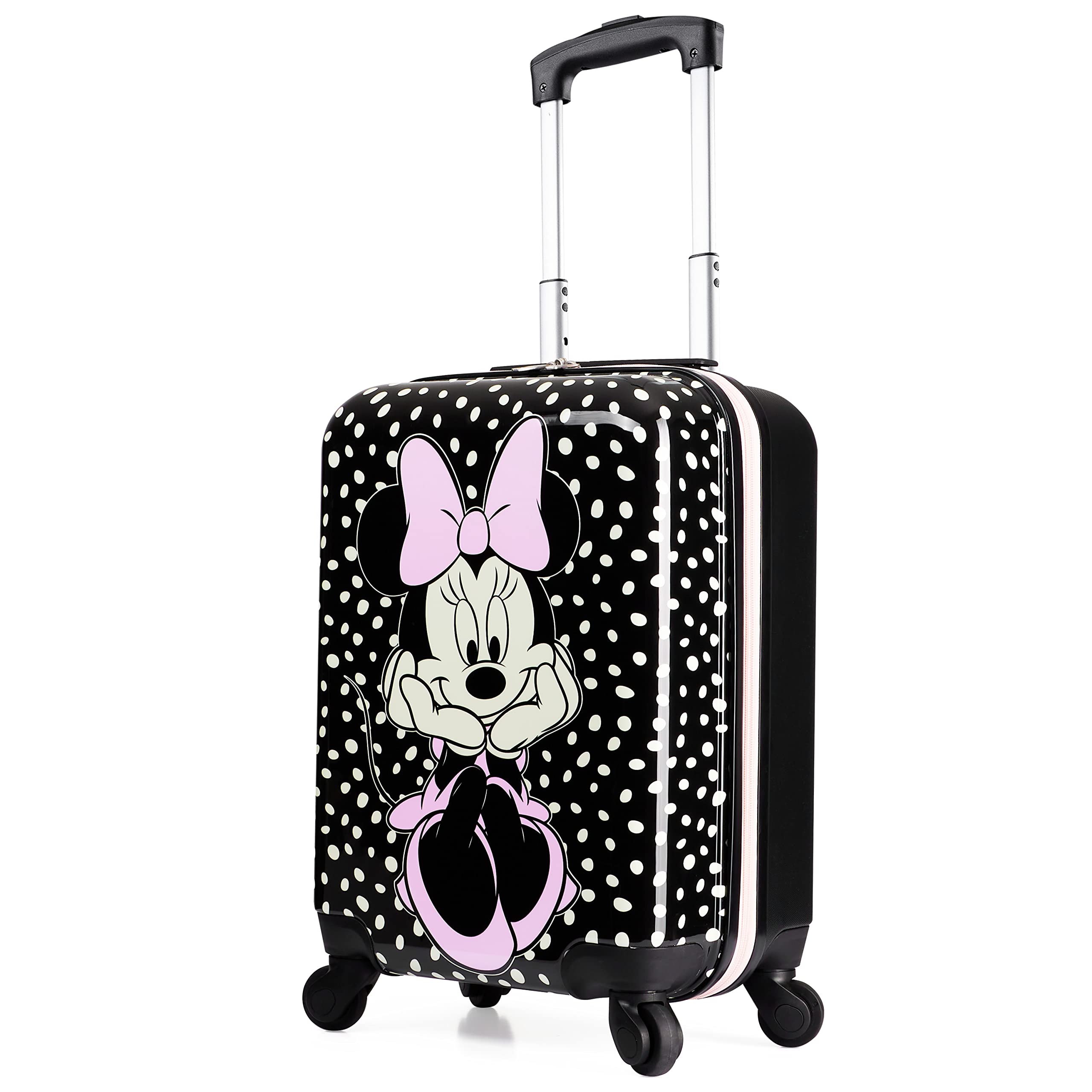 Disney Kids Suitcase with Wheels - 19 Inch 4-Wheel Spinner Hard Shell Luggage for Travel | Lightweight Durable Carry-On Suitcase for Boys & Girls | Perfect for Airplane, Vacation & School Trips