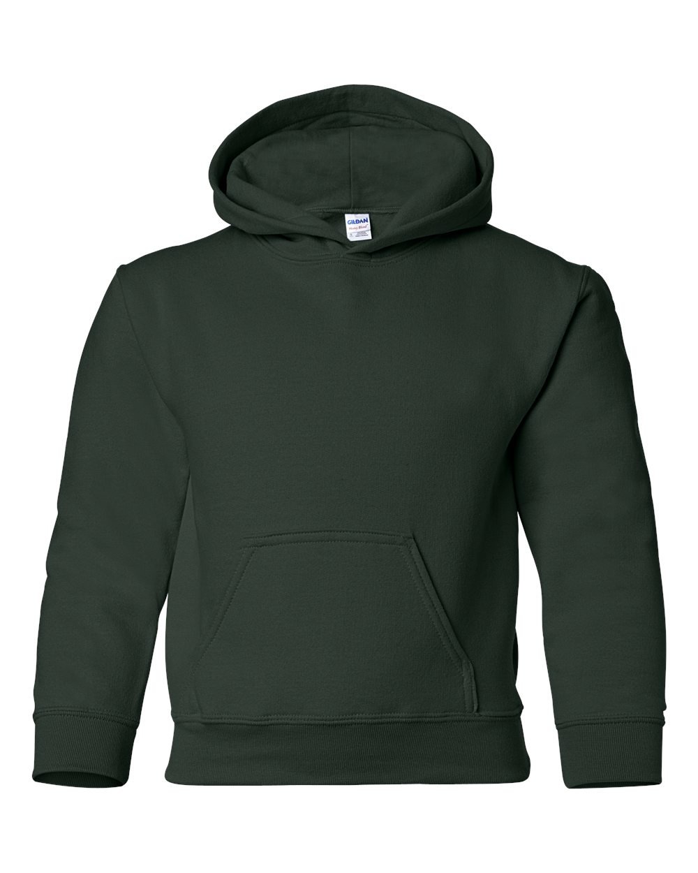**Gildan Heavyweight Blend Hooded Sweatshirt for Youth - Forest Green, Medium (10/12) - Cozy Pullover for School, Sports & Casual Wear**