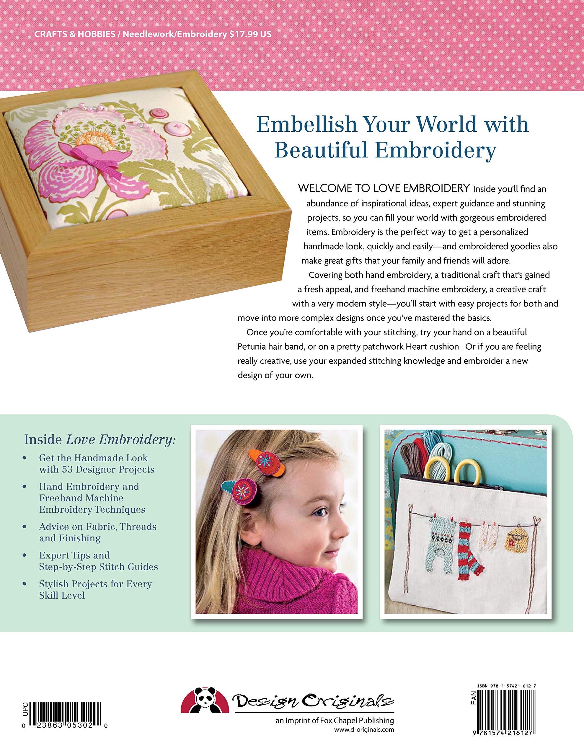 Love Embroidery: Simple Hand & Machine Embroidery Projects for Beginners | DIY Home Decor, Gifts & Fashion Accessories