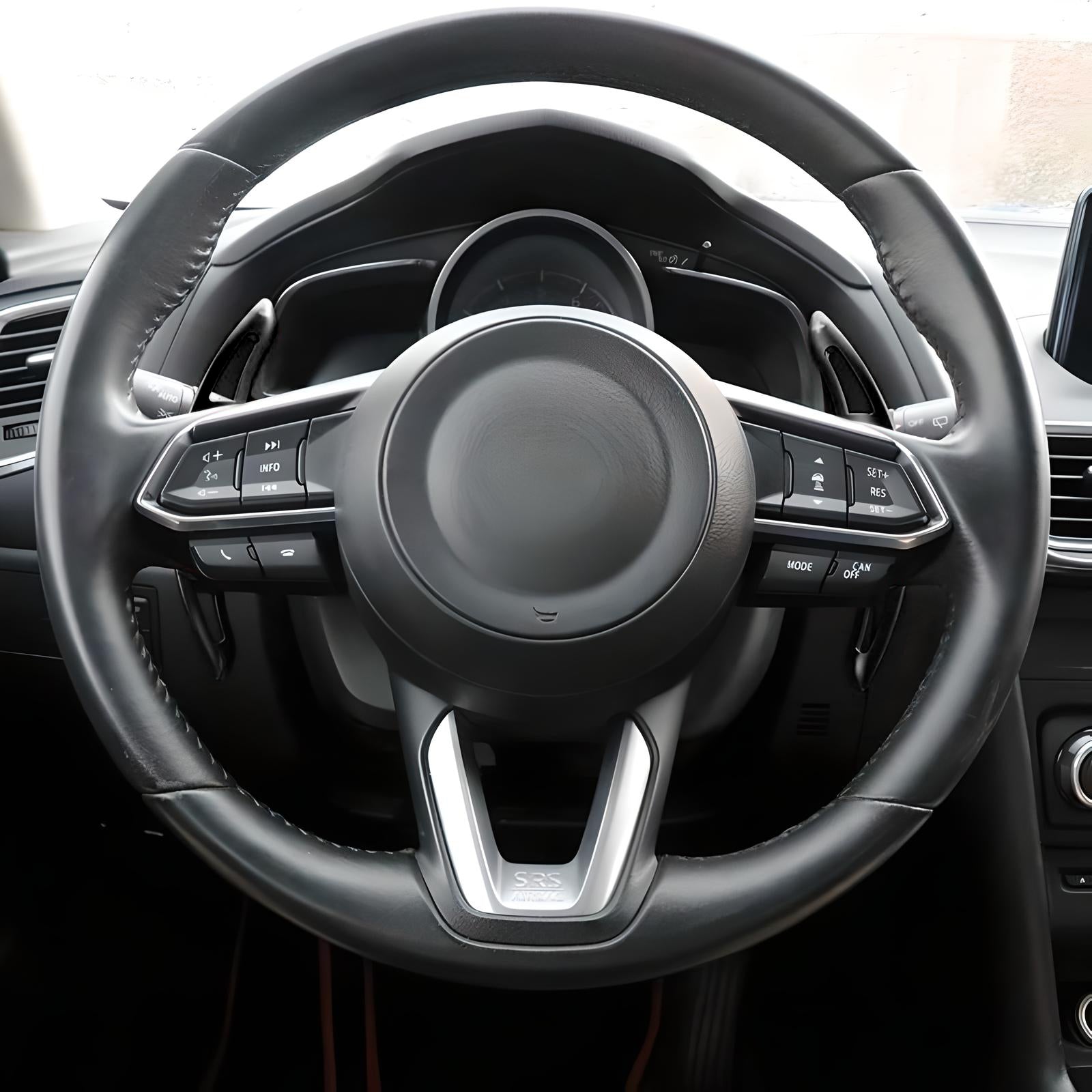 Gloss Black Steering Wheel Paddle Shifters for Mazda 3 6 CX-5 CX-3 CX-9 MX-5 - Upgrade Your Driving Experience with Premium Shift Paddles (Perfect for Racing, Performance Driving & Enhanced Control)