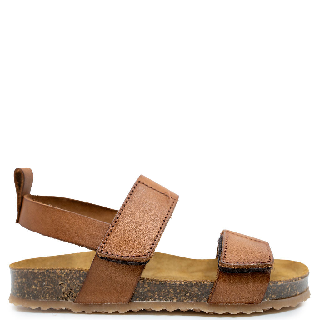 Pepe Brown Strap Velcro Sandals for Men - Comfortable Adjustable Outdoor Beach Sandals for Walking, Travel & Summer Wear