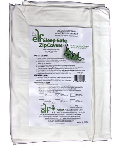 Sleep Safe ZipCover 6 Gauge Zippered Box Spring Encasement - Queen Size 60x80x9 Inches | Premium Mattress Protector Cover for Dust Mites & Allergies | Perfect for Bedroom, Guest Room & Dorm Use