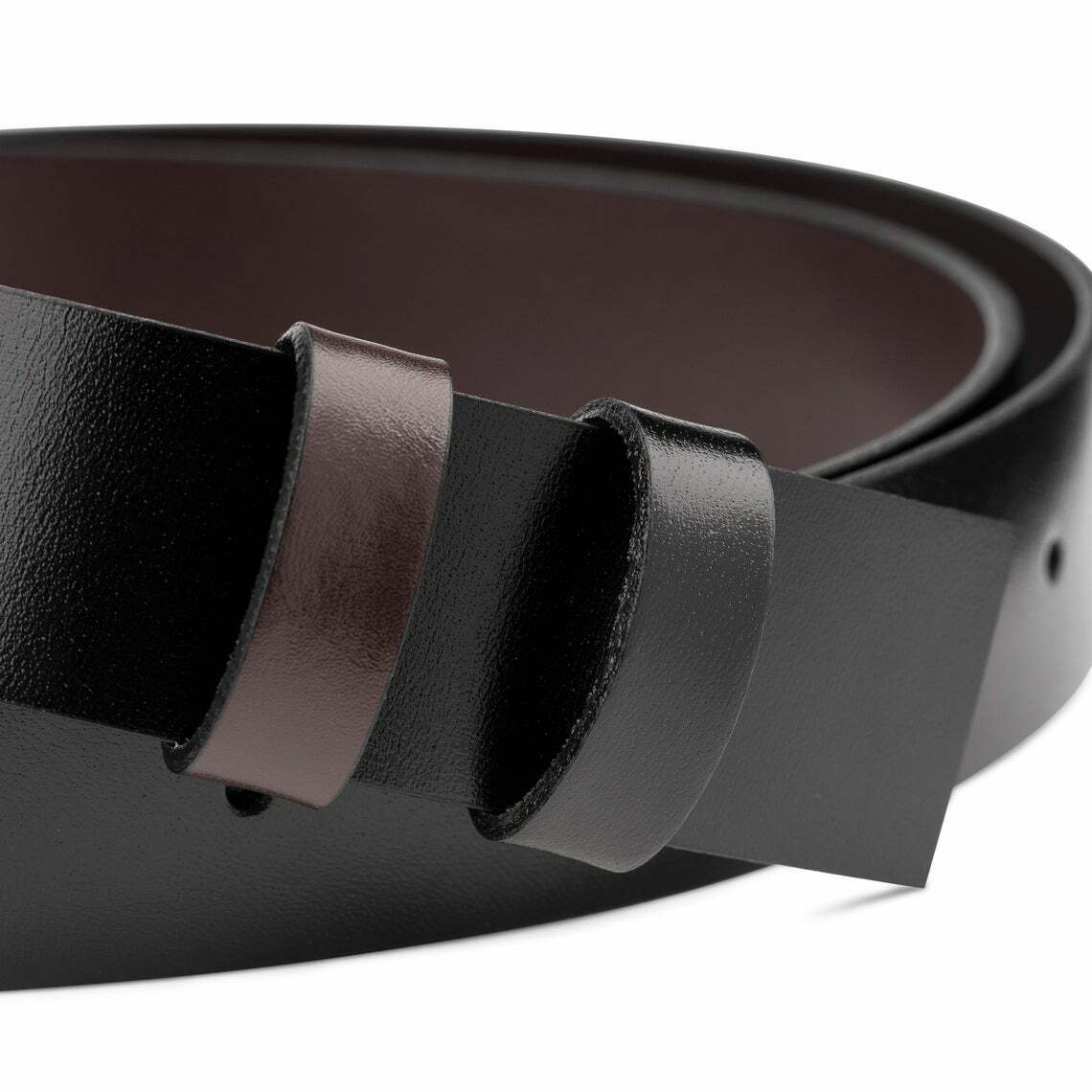 Reversible Men's Leather Belt 35mm - Black & Brown Cartier Style Strap (1 3/8