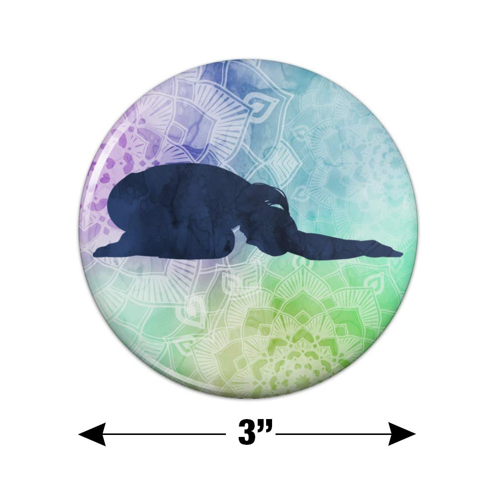 Child's Pose Yoga Kitchen Refrigerator Locker Button Magnet - Fun Decorative Fridge Magnets for Yoga Lovers, Kids Rooms & Office Lockers