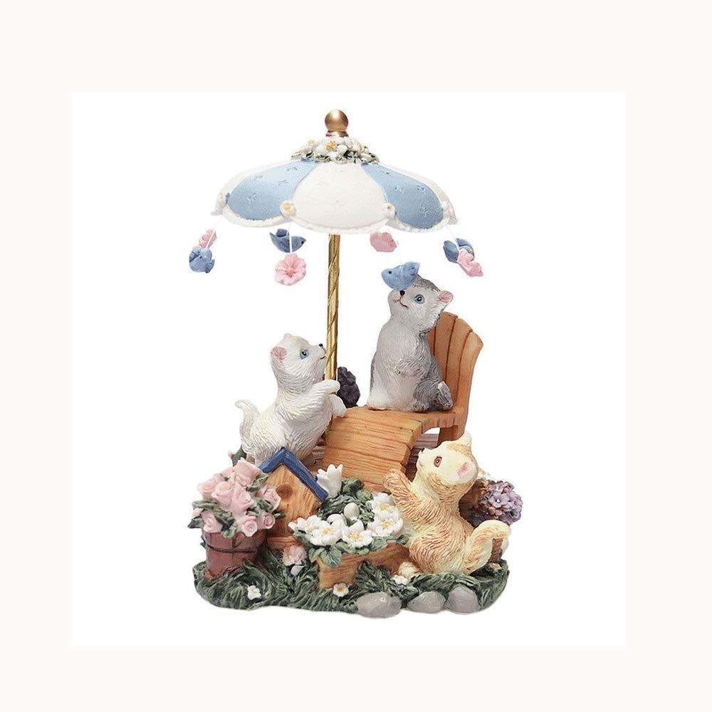 Adorable Resin Cat Music Box - Cute Kitty Musical Gift for Girlfriend, Kids | Romantic Birthday & Christmas Present for Her, Children | Perfect for Bedroom Decor, Nursery, Gift Giving Occasions