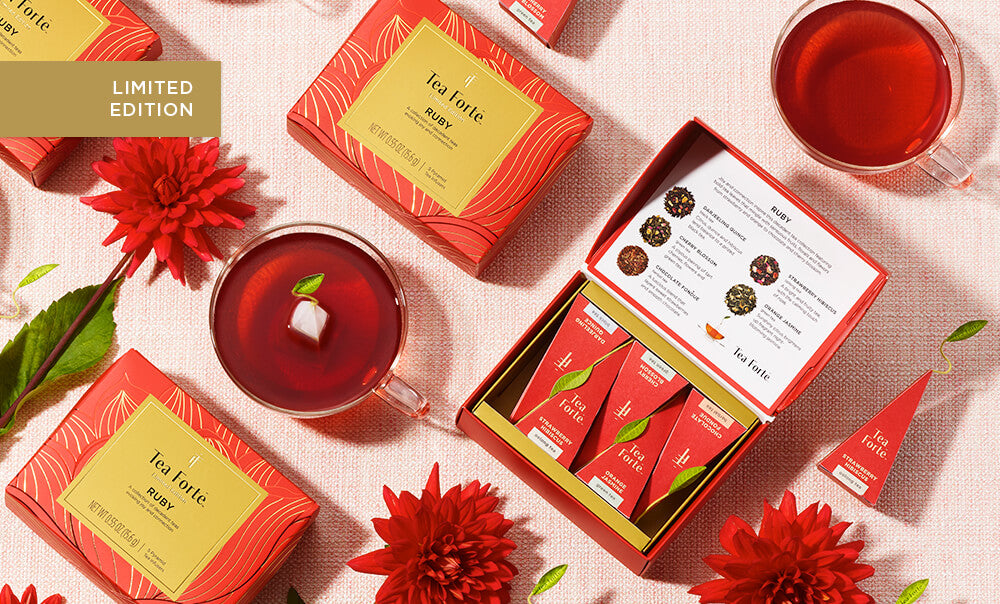 Premium Ruby Tea Assortment - Exquisite Loose Leaf Tea Collection for Gifting & Relaxation - Perfect for Afternoon Tea, Meditation & Special Occasions