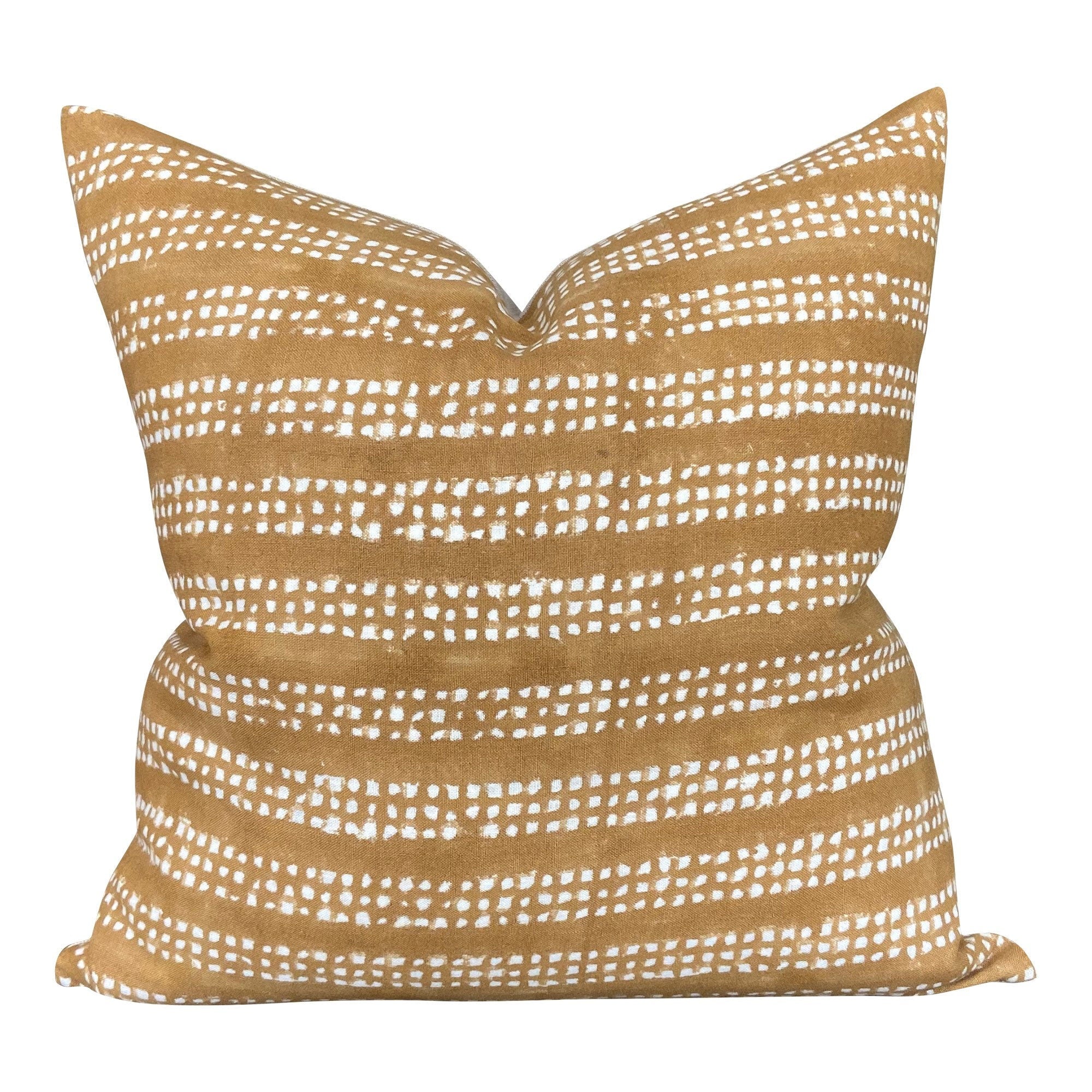 READY TO SHIP Mustard Linen Pillow Cover - Designer Nepsa Home Decor for Living Room, Bedroom & Sofa