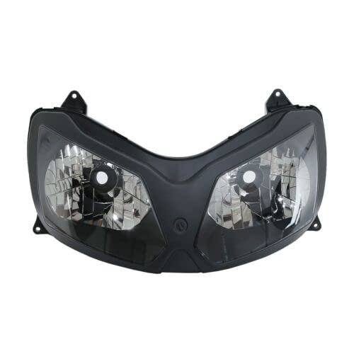 Kawasaki Ninja ZX12R 2002-2005 Replacement Front Headlight Assembly - Clear TCMT Headlamp Set for Motorcycle Lighting Upgrade - Perfect for Night Riding & Custom Builds