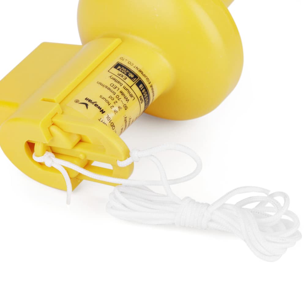 Self-Igniting LED Marine Strobe Light - Waterproof Emergency Safety Position Indicator for Life Rings & Life Jackets - USCG Approved (Yellow) - Perfect for Boating, Kayaking & Water Rescue Operations