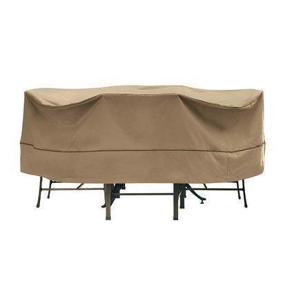 Waterproof Tan Patio Table and Chair Cover Set - Outdoor Furniture Protection for All Seasons - Perfect for Backyard, Deck, and Garden Use