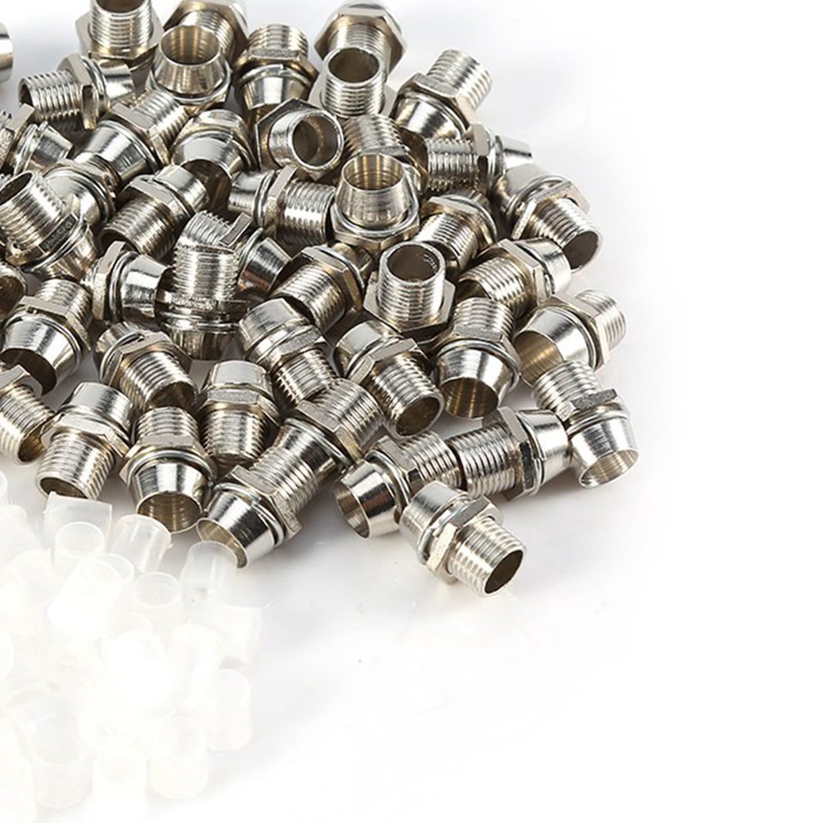 50pcs Silver 5mm LED Holders - Galvanized Aluminum Lamp Panel Mount with 0.3