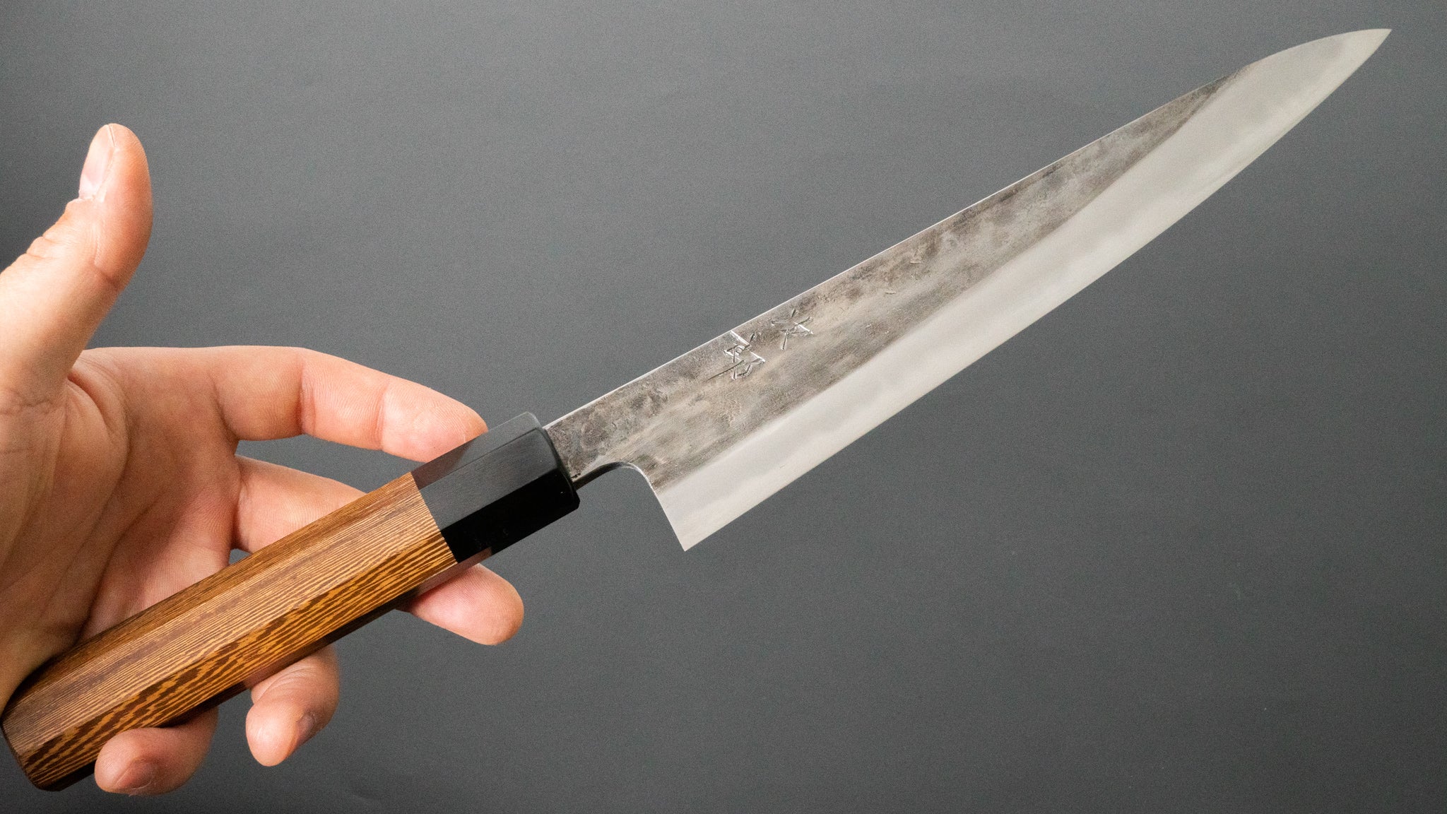 Premium Jiro Tsuchime Sujihiki 210mm Japanese Slicing Knife with Taihei Tagayasan Handle (#419) - Perfect for Sushi, Sashimi & Meat Carving