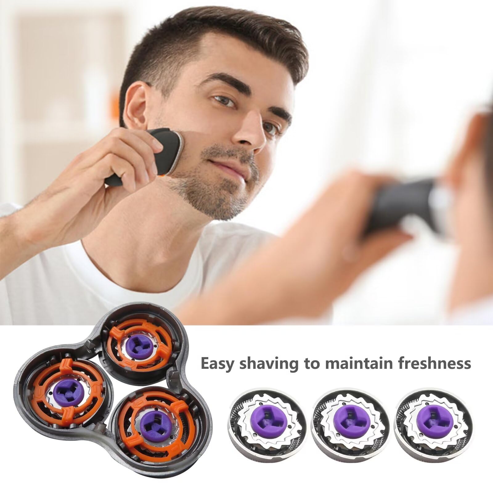 Upgraded SH98/72 SP9800 Replacement Shaver Head for Philips Series 9000 Prestige - Compatible with SH98/72, SP9820 & SP9860 Razors - Perfect for Home, Travel & Daily Grooming