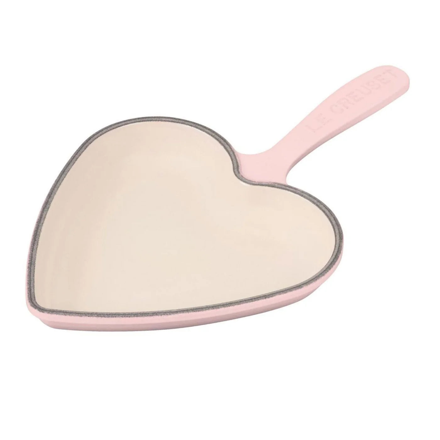 Le Creuset 26cm Heart-Shaped Cast Iron Skillet - Shell Pink | Non-Stick Cooking, Baking & Serving | Perfect for Valentine's Day Gifts & Romantic Dinners