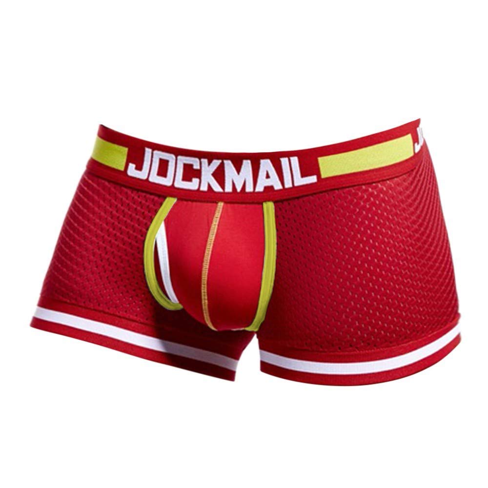 **Breathable Men's Mesh Boxer Briefs - Soft Spandex Underwear for Comfort & Support - Ideal for Sports, Workout & Daily Wear**