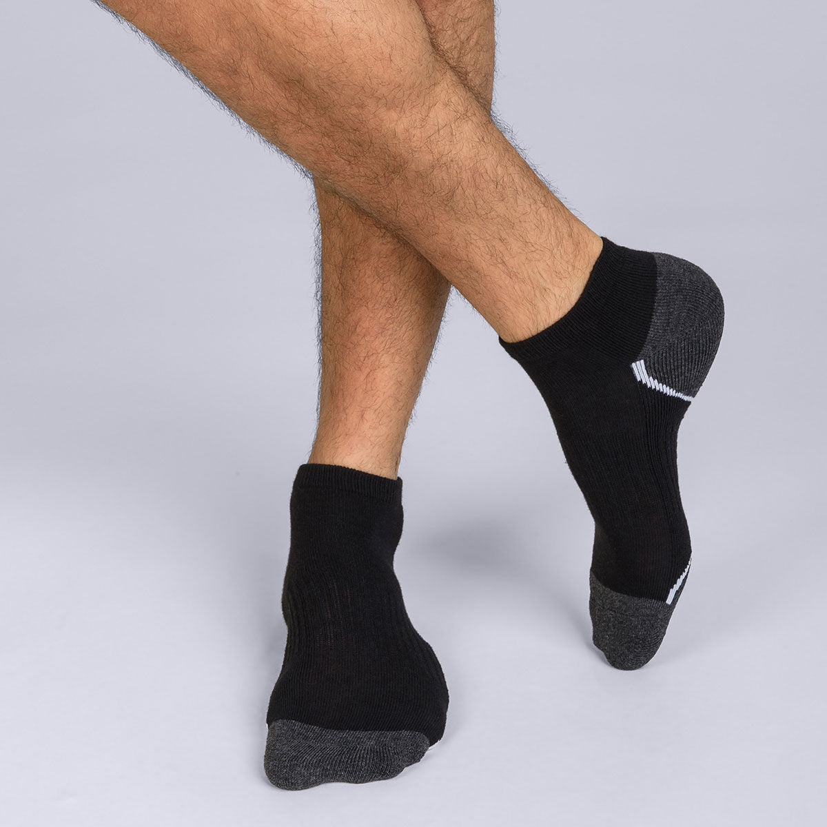 3-Pack Black Athletic Socks for Men - Breathable Cushioned Sneaker Socks for Running, Gym & Sports - Dim Sport Performance Socks
