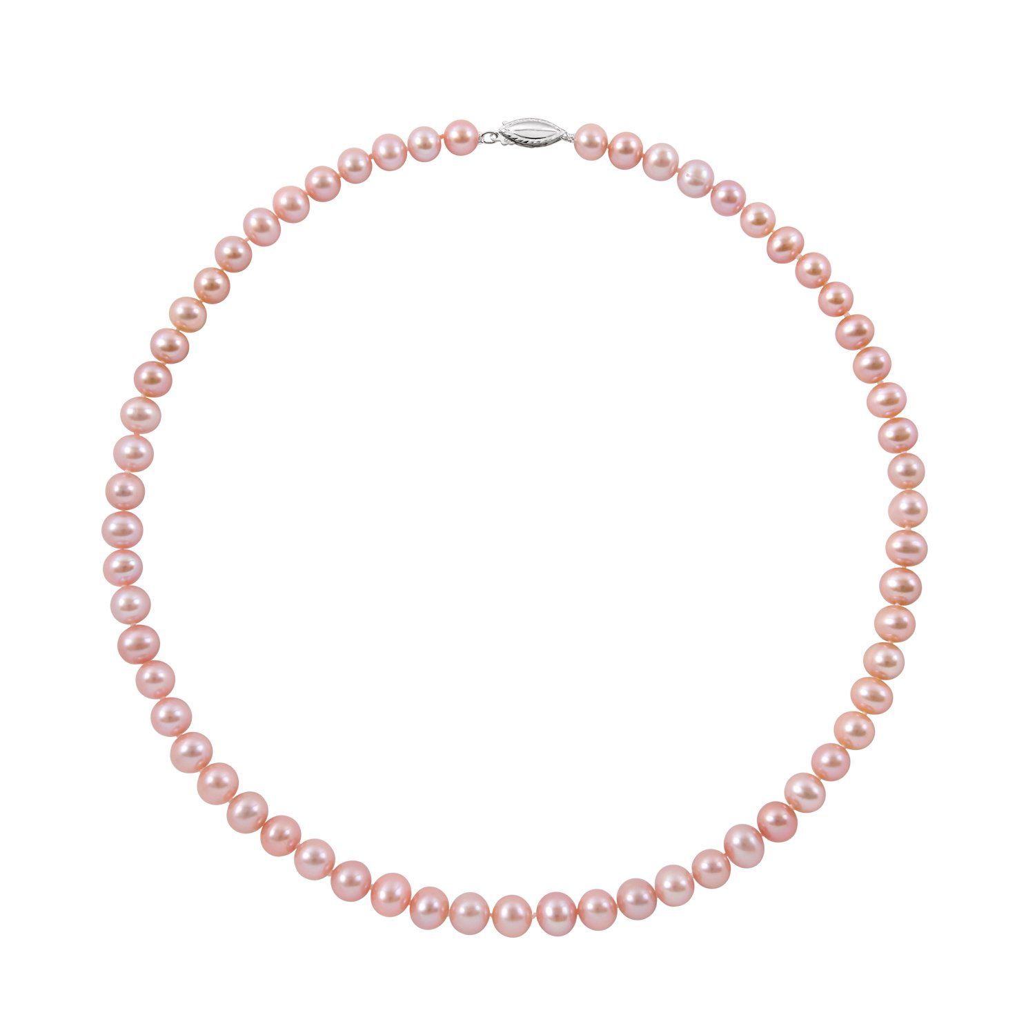 Elegant Sterling Silver Pink Freshwater Pearl Necklace for Women - Perfect for Weddings, Parties & Gifts