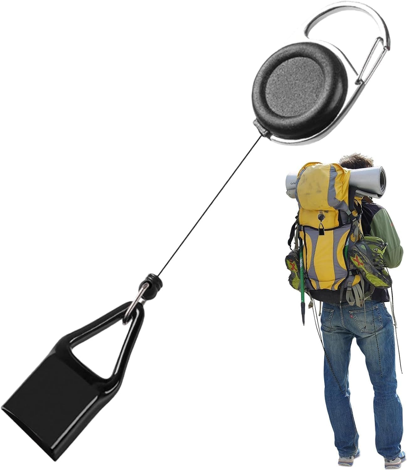2Pcs Retractable Lighter Belt - Anti-Lost Clip for Hiking & Outdoor Activities