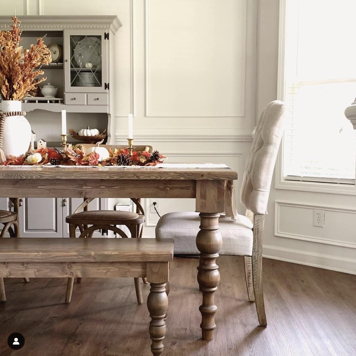CAROLINA LEG CO. Modern Pine Dining Table and Bench Legs Set - Farmhouse Style - 4-Piece Unfinished Wooden Legs - Handcrafted in North Carolina - Perfect for DIY Dining Furniture Projects