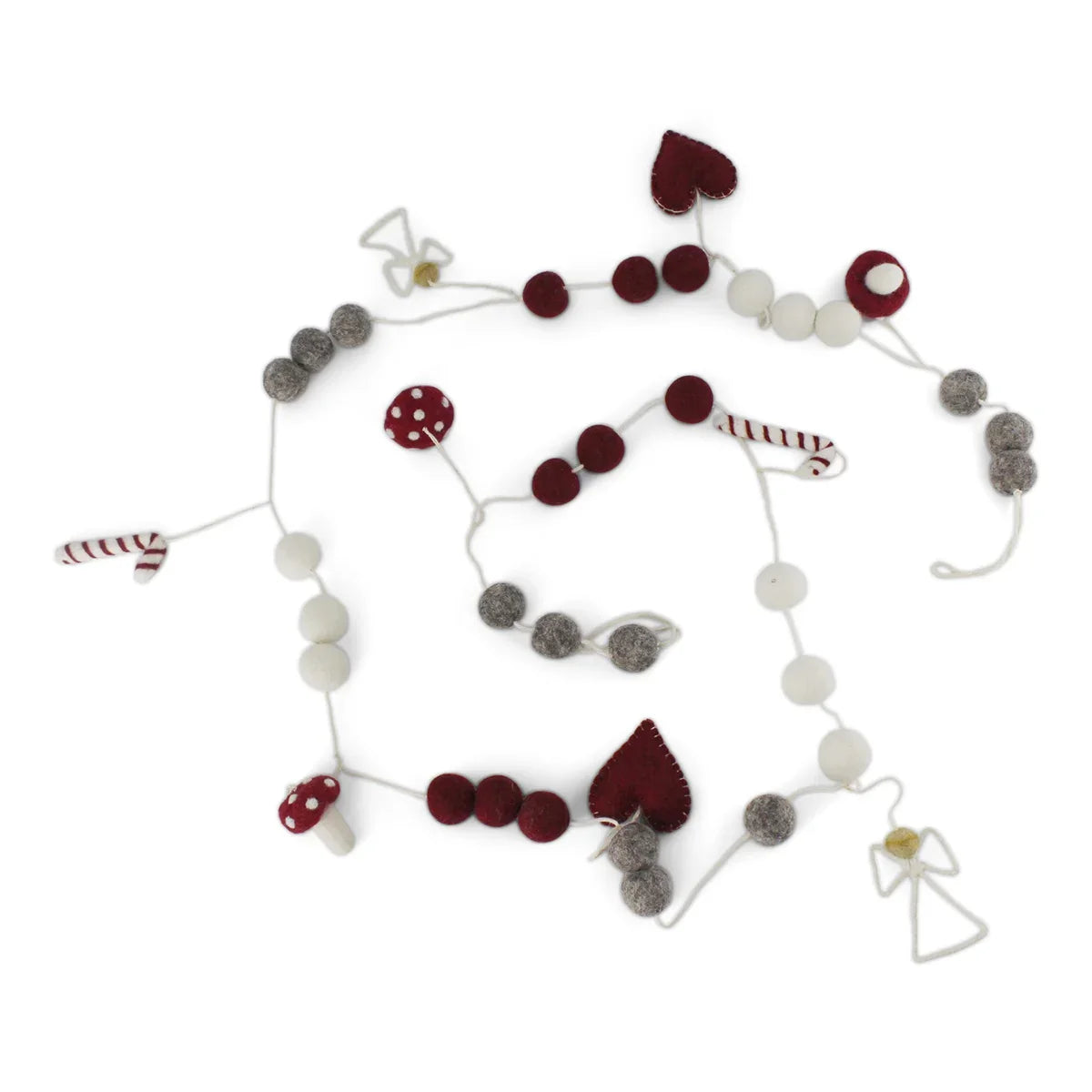 Festive Felt Garland for Christmas Decorations - Perfect for Holiday Parades, Tree Trimming & Home Decor