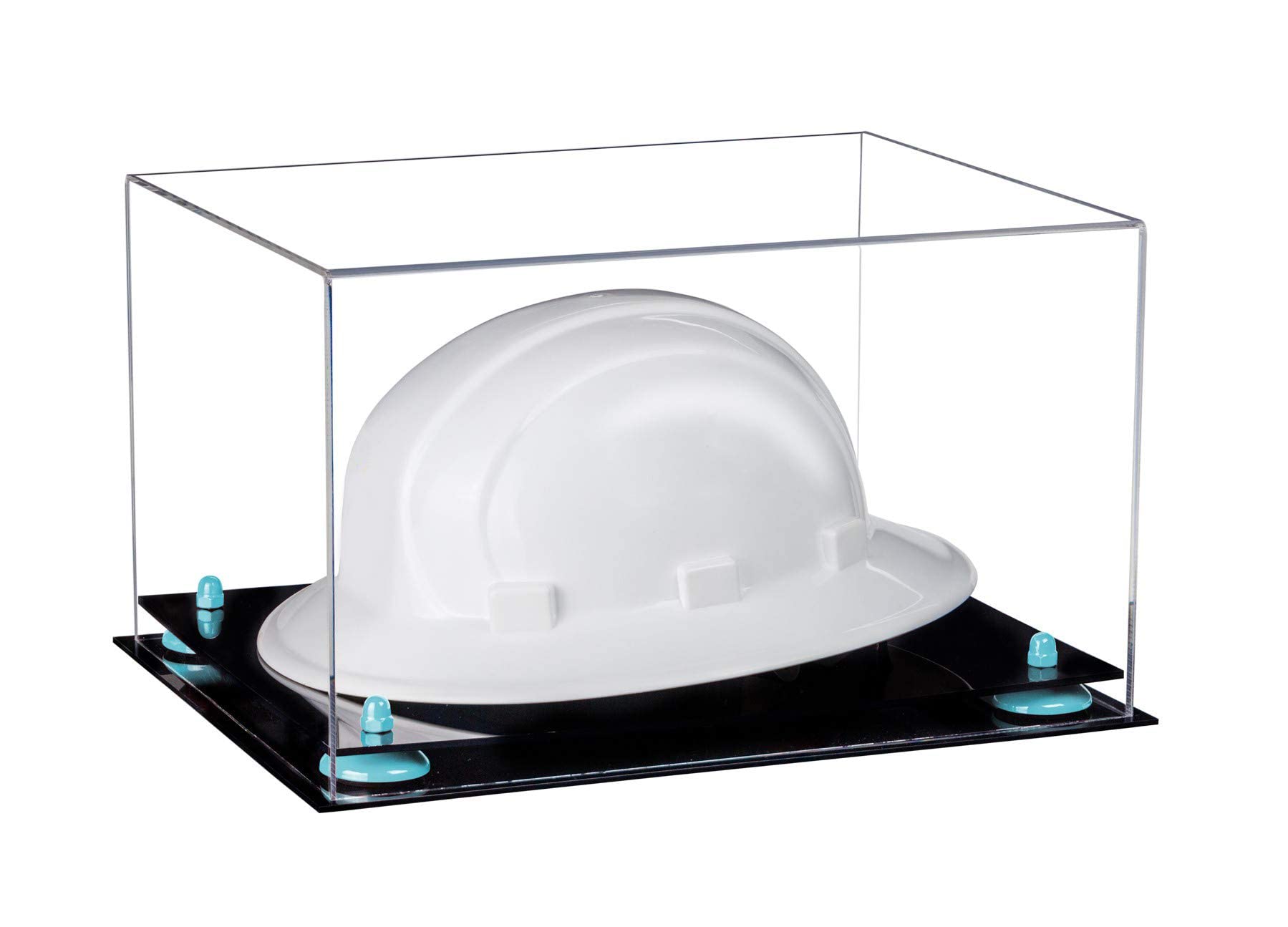 Clear Acrylic Large Helmet Display Case - Durable Hard Hat Showcase for Collectibles & Safety Gear - Perfect for Sports Memorabilia, Construction Equipment & Industrial Decor