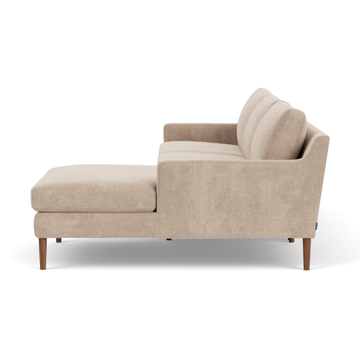 Astha Fabric Right Chaise Sofa - Modern Upholstered Sectional Couch for Living Room, Lounge & Small Spaces