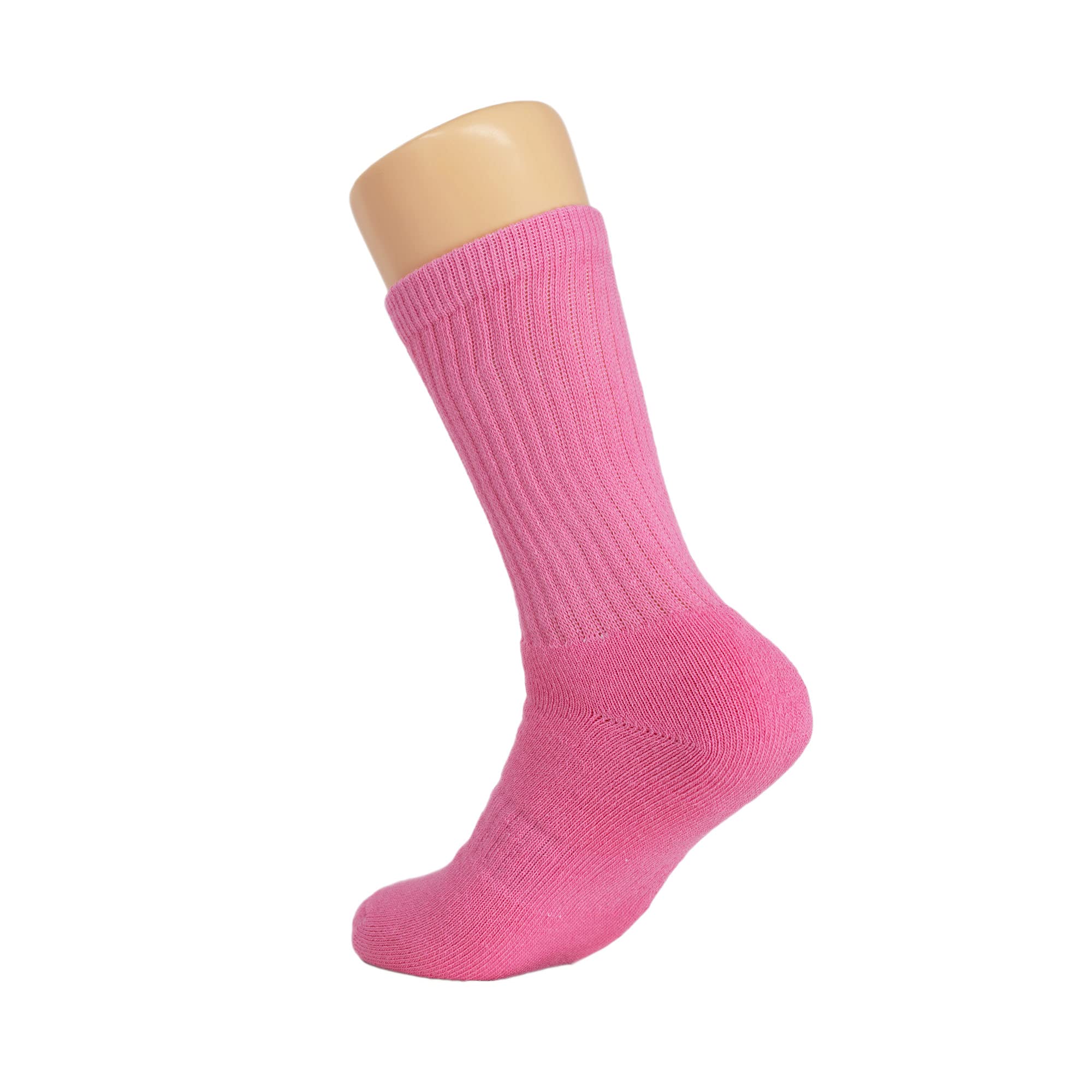 American Made Solid Cotton Cushion Crew Socks for Men - Breathable Athletic Sport Socks for Running, Hiking & Everyday Wear | AWS