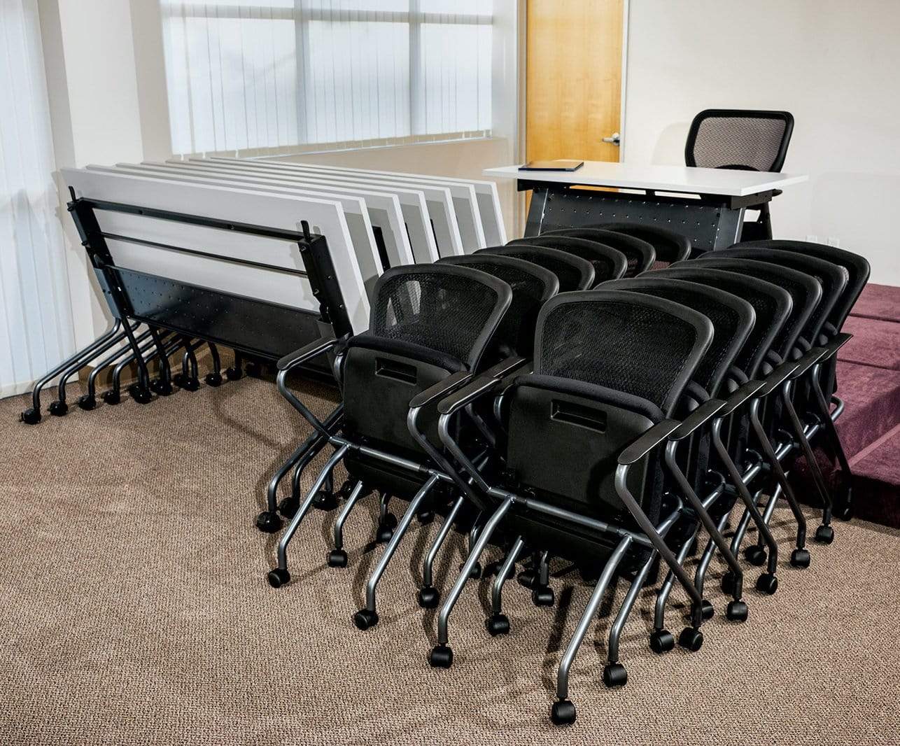Office Star Pro Line II Mesh Folding Chairs - 2 Pack [84440 30] - Comfortable & Durable for Office, Conference, Events & Outdoor Use