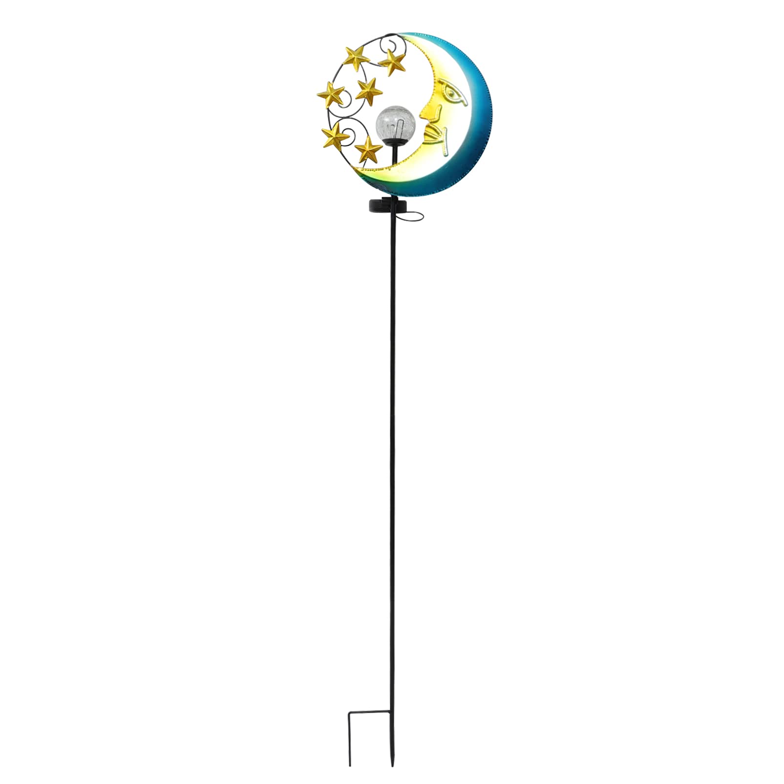 Solar Powered Moon & Star Shaped LED Ground Lights - Waterproof Outdoor Pathway Lighting for Garden, Lawn & Landscape Decoration | Perfect for Patios, Walkways & Backyard Ambience