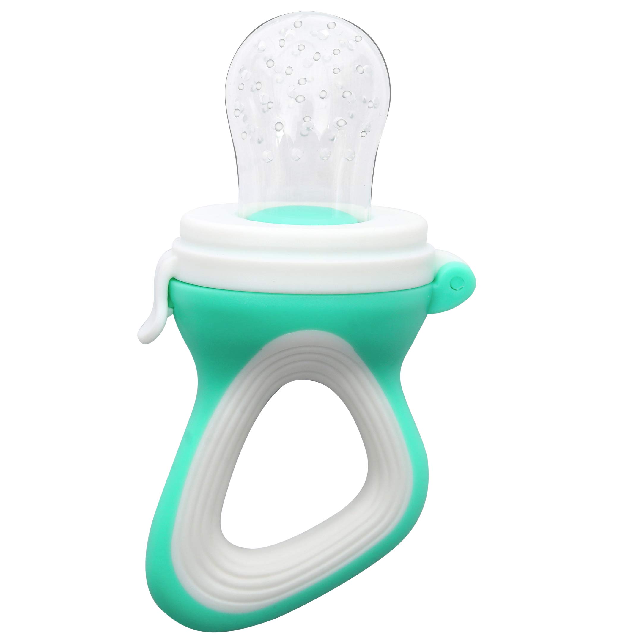 BPA-Free Silicone Baby Fruit Feeder & Food Nibbler - Safe Teething Toy for Infants (Mint Green) | Perfect for Introducing Solids, Soothing Sore Gums & On-the-Go Feeding