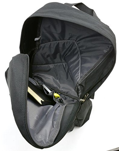 Alpine Swiss Major School Backpack - Durable Bookbag for Students with 1 Year Warranty - Black - Perfect for School, College, and Everyday Use