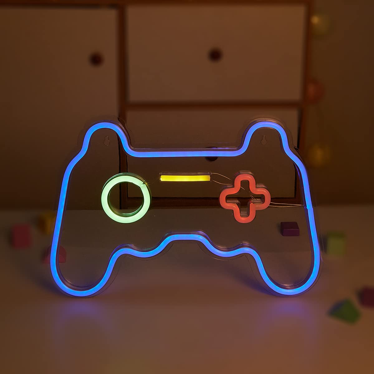 USB-Powered Gamepad Shaped Neon Sign - LED Wall Decor for Gaming Room, Cool Neon Light Sculpture | Perfect Gamer Gift for Men & Women | Ideal for Bedroom, Game Lounge & Streaming Setup