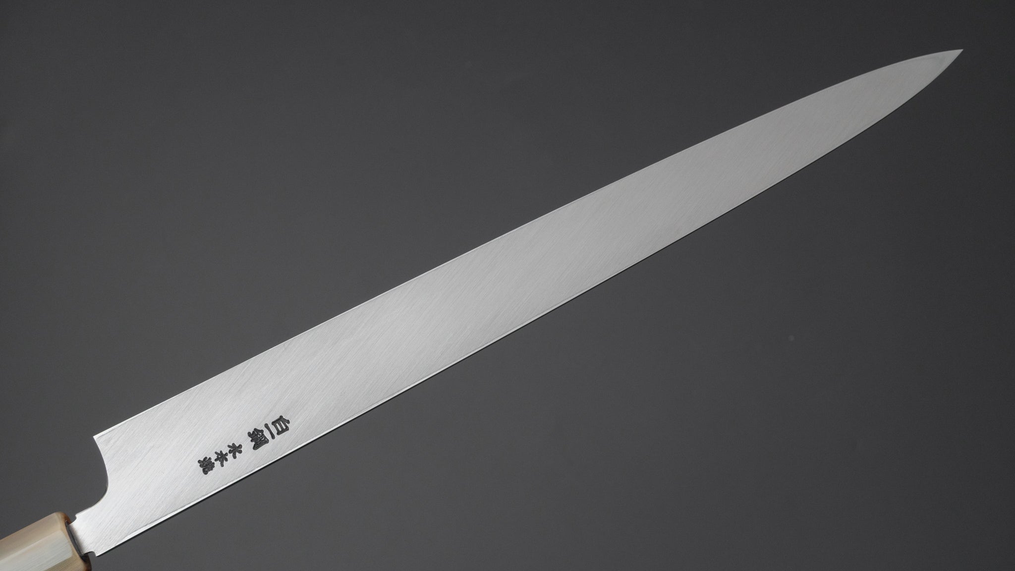 Hitohira Togashi White #1 Mizu Honyaki Fugubiki 300mm Japanese Chef Knife with Taihei Makassar Ebony Handle & Saya - Perfect for Sushi, Sashimi & Precision Cutting in Professional Kitchens