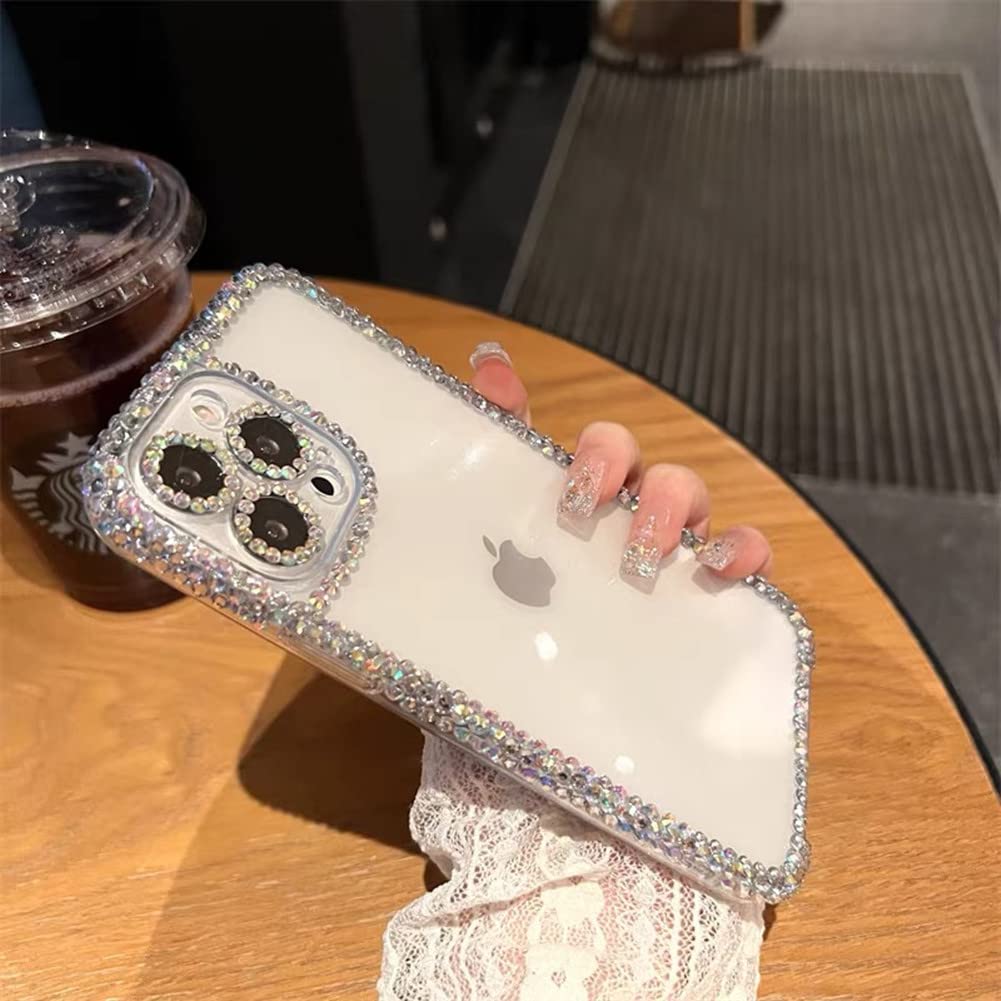 Cute Luxury Bling Phone Case for iPhone 14 Pro Max 6.7 Inch - Super Slim Protective Cover for Women & Girls (White) | Perfect for Everyday Use, Parties & Special Occasions