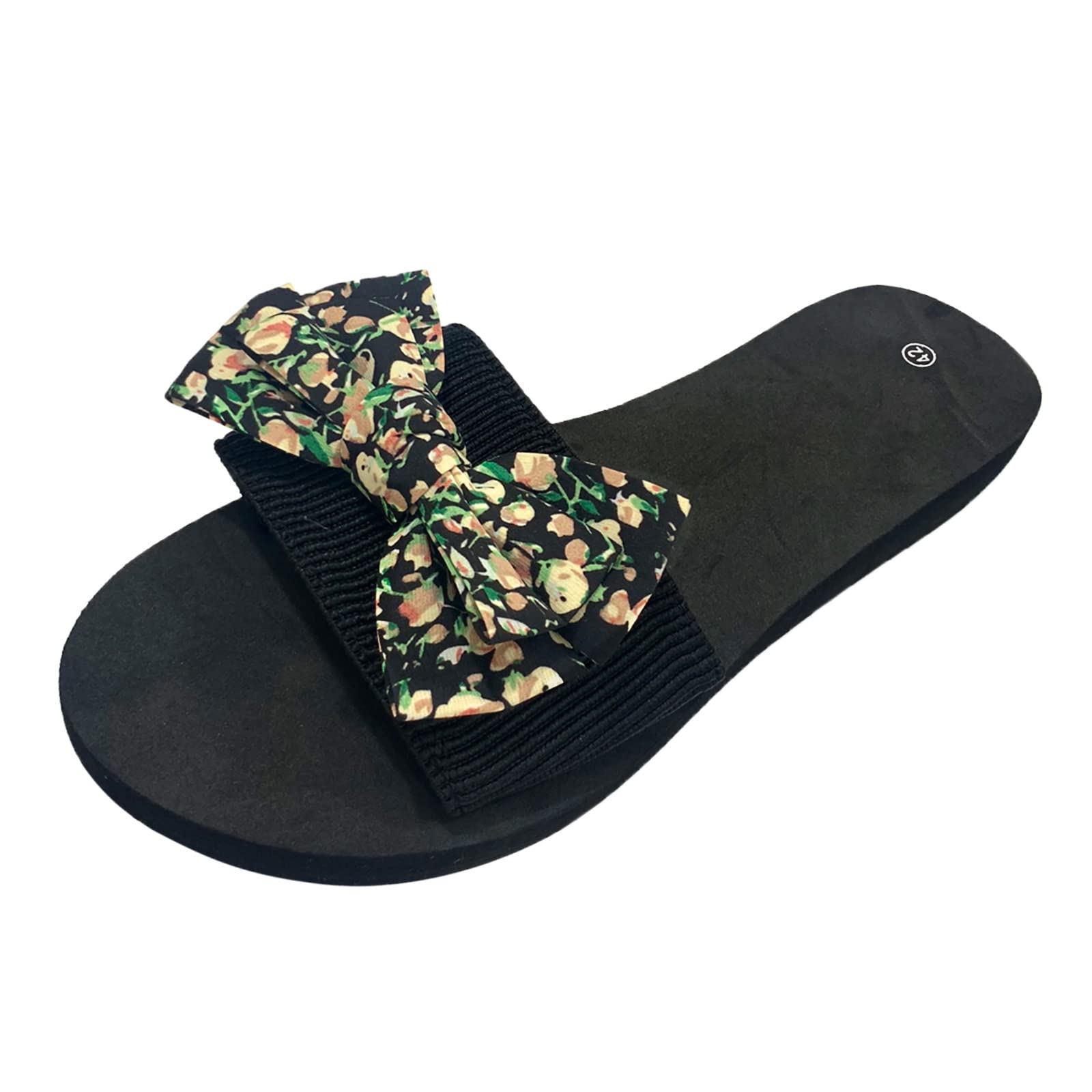 Women's Comfortable Wedge Sandals - Slip On Floral Beach Slippers for Summer